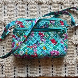 NWOT Disney Vera Bradley Floral Quilted Crossbody Bag